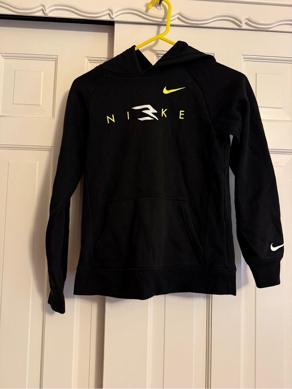 Nike Black Hoodie with Neon Accents